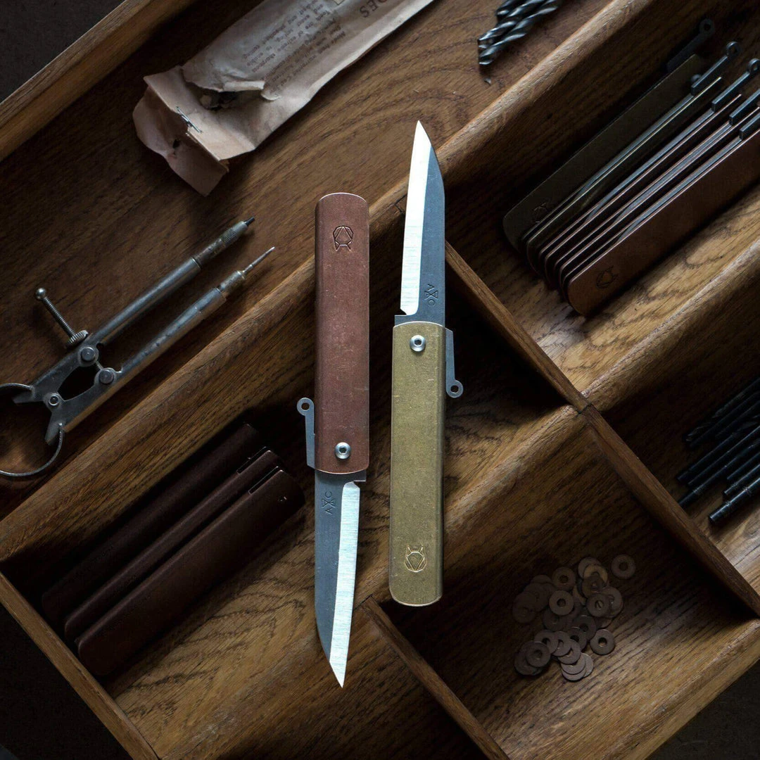 Andersson & Copra Urban Husky Friction Folder Knife Brass (2.9" Stonewash) 4 Andersson & Copra Urban Husky Friction Folder Knife Brass (2.9" Stonewash)