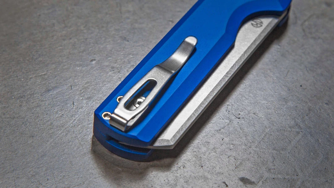 Arcform Blue Slimfoot ARC-061 Auto Knife Stonewash 3.1" 154CM (USA) 5 Arcform Blue Slimfoot ARC-061 Auto Knife Stonewash 3.1" 154CM (USA)