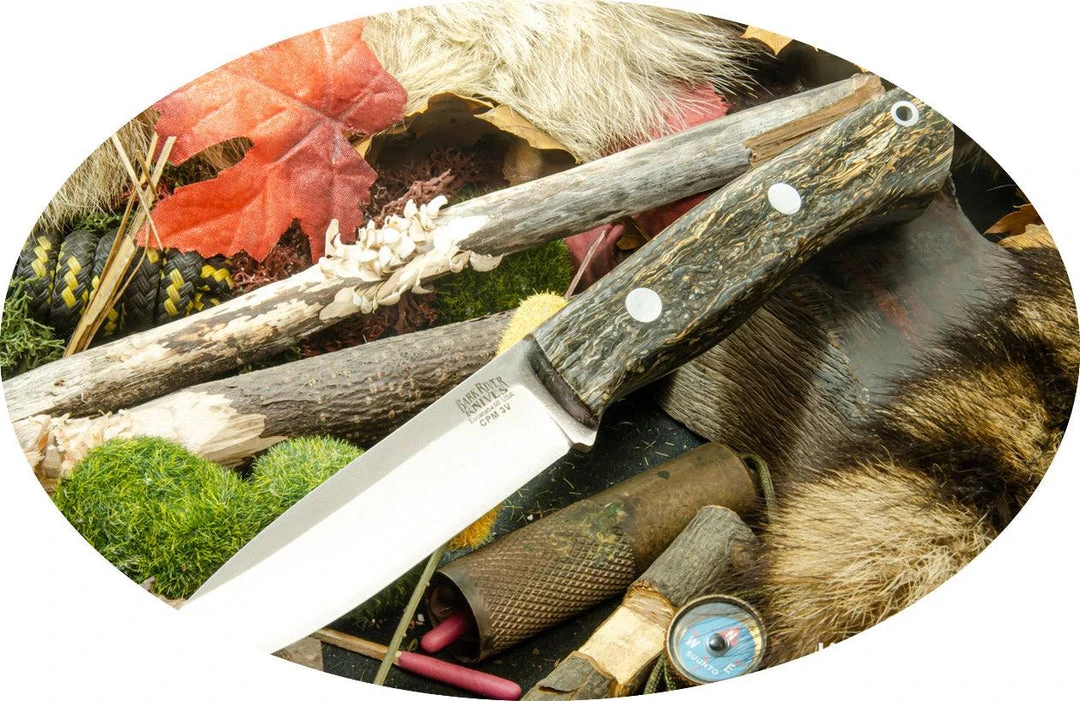 BARK RIVER KNIVES Bark River Aurora Knife CPM 3V Green Jutewood (USA) 3 BARK RIVER KNIVES Bark River Aurora Knife CPM 3V Green Jutewood (USA)