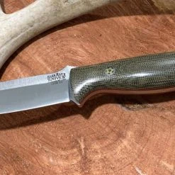 BARK RIVER KNIVES Bark River Gunny CPM 3V Knife W/ Green Canvas Micarta - Red Liners - Mosaic Pins