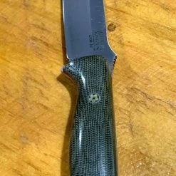 BARK RIVER KNIVES Bark River Gunny CPM 3V Knife W/ Green Canvas Micarta - Red Liners - Mosaic Pins