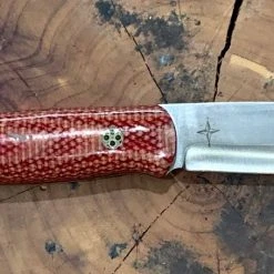 BARK RIVER KNIVES Bark River Ultralite Bushcrafter CPM 3V Firedog Micarta Black Liners Mosaic Pins