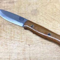 BARK RIVER KNIVES Bark River Ultralite Bushcrafter CPM 3V Natural Micarta - Black Liners - Mosaic Pins