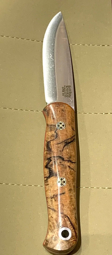 BARK RIVER KNIVES Bark River Ultralite Bushcrafter CPM 3V Spalted Maple Burl - Red Liners - Mosaic Pins 3 BARK RIVER KNIVES Bark River Ultralite Bushcrafter CPM 3V Spalted Maple Burl - Red Liners - Mosaic Pins