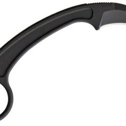 BASTINELLI CREATIONS All Knife Brands Bastinelli PiKa Fixed 1.65" Black Cerakote N690CO Hawkbill Blade