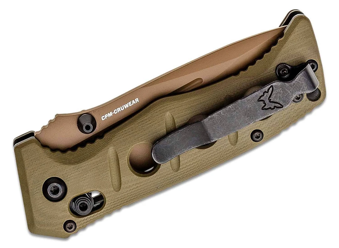 Benchmade 273FE-2 Shane Sibert Mini Adamas Folding Knife 3.25" CruWear Flat Dark Earth Plain Blade, OD Green 5 Benchmade 273FE-2 Shane Sibert Mini Adamas Folding Knife 3.25" CruWear Flat Dark Earth Plain Blade, OD Green