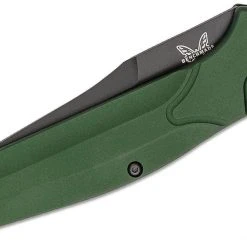 Benchmade 9400BK Osborne Auto Knife 3.4" S30V Black Plain Blade, Green Handles
