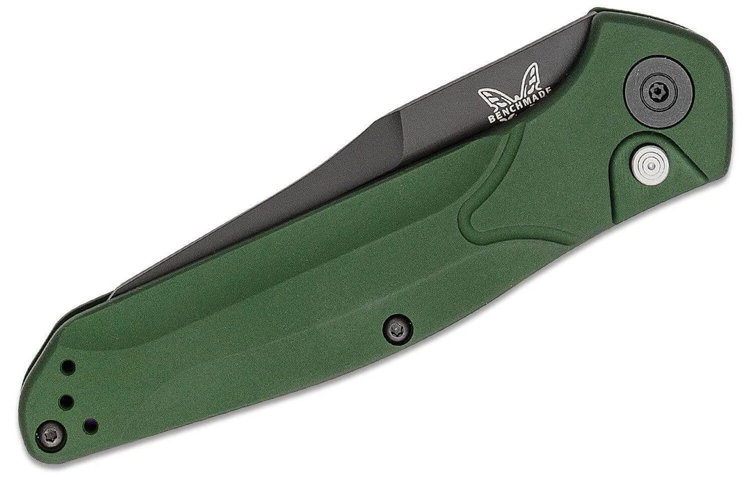 Benchmade 9400BK Osborne Auto Knife 3.4" S30V Black Plain Blade, Green Handles 4 Benchmade 9400BK Osborne Auto Knife 3.4" S30V Black Plain Blade, Green Handles