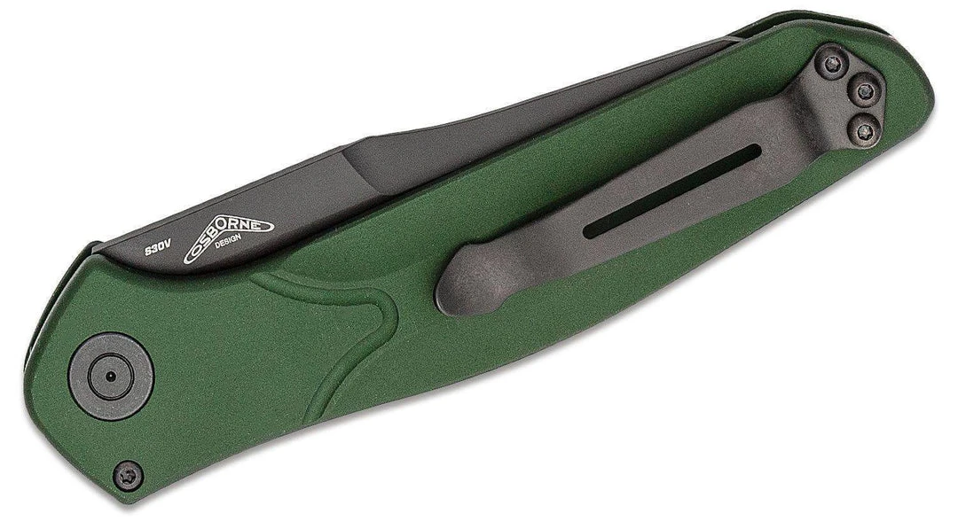 Benchmade 9400BK Osborne Auto Knife 3.4" S30V Black Plain Blade, Green Handles 5 Benchmade 9400BK Osborne Auto Knife 3.4" S30V Black Plain Blade, Green Handles