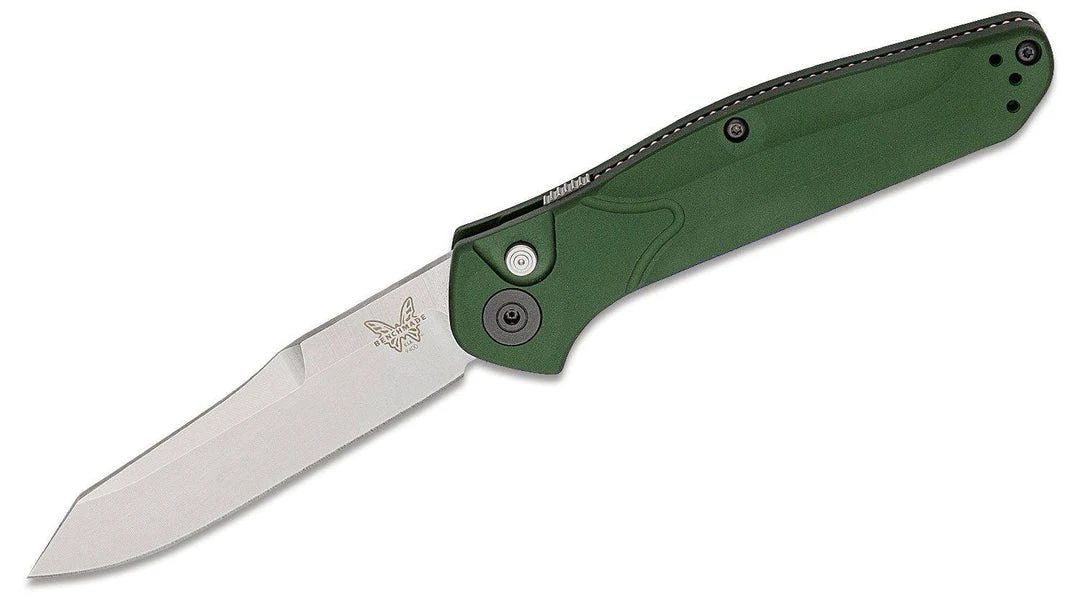 Benchmade Osborne 9400 Auto Knife Green Aluminum (3.4" Satin) 3 Benchmade Osborne 9400 Auto Knife Green Aluminum (3.4" Satin)