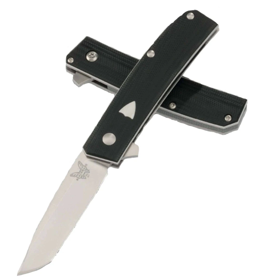 Benchmade Tengu Flipper Knife Black G-10 (2.77" Satin) 601 3 Benchmade Tengu Flipper Knife Black G-10 (2.77" Satin) 601