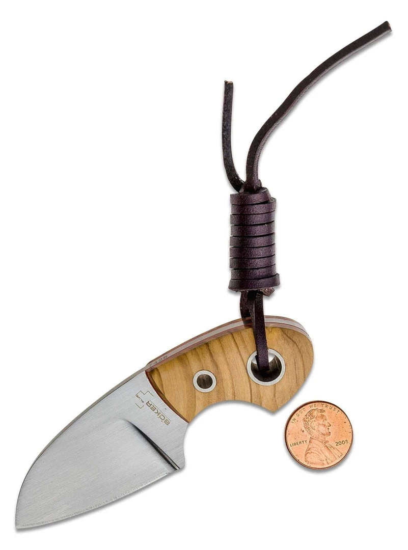 Boker 02BO238 Vox Knives Gnome Fixed 2.2" Olive Wood 4 Boker 02BO238 Vox Knives Gnome Fixed 2.2" Olive Wood