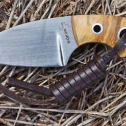 Boker 02BO238 Vox Knives Gnome Fixed 2.2" Olive Wood 13 Boker 02BO238 Vox Knives Gnome Fixed 2.2