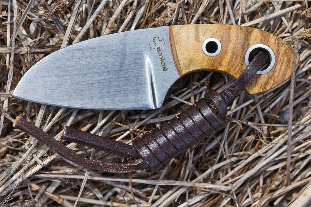 Boker 02BO238 Vox Knives Gnome Fixed 2.2" Olive Wood 8 Boker 02BO238 Vox Knives Gnome Fixed 2.2" Olive Wood