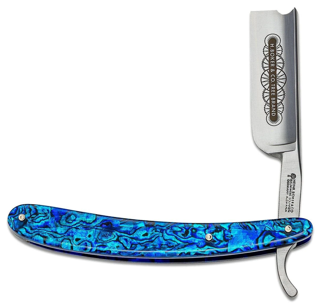 Boker 140557 Blue Shell Straight Razor 7/8" Carbon Steel 3 Boker 140557 Blue Shell Straight Razor 7/8" Carbon Steel