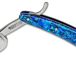 Boker 140557 Blue Shell Straight Razor 7/8" Carbon Steel