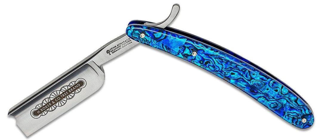 Boker 140557 Blue Shell Straight Razor 7/8" Carbon Steel 4 Boker 140557 Blue Shell Straight Razor 7/8" Carbon Steel