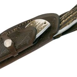 Boker Arbolito Hunter's Combo Caper Gut Hook Knife Stag Handles