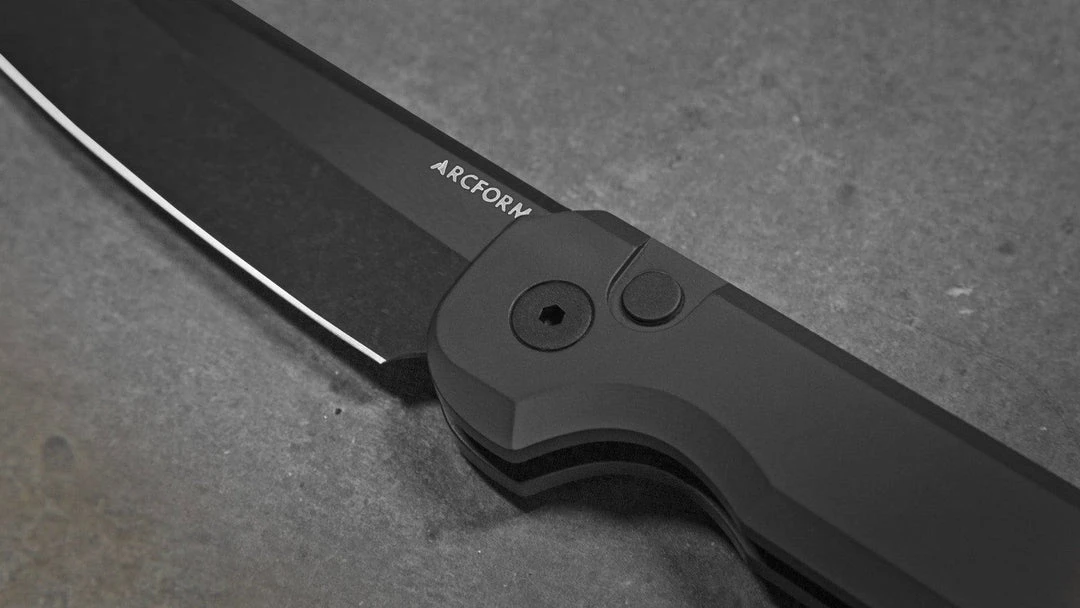 Darcform Slimfoot Auto Black Alum 3.1" 154CM Black Bade (USA) Arcform Knives 7 Darcform Slimfoot Auto Black Alum 3.1" 154CM Black Bade (USA) Arcform Knives