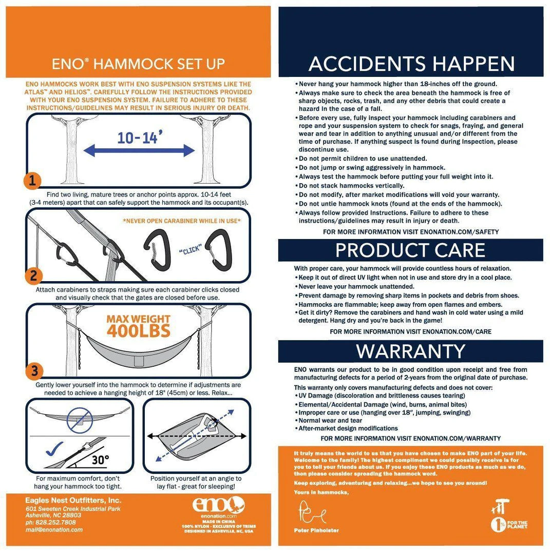 Hammocks & RainFlys ENO Eagles Nest DoubleNest Hammock Prints 10 Hammocks & RainFlys ENO Eagles Nest DoubleNest Hammock Prints