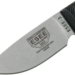 All Knife Brands ESEE 3 3PM35V-001 Stonewashed S35VN 3D Black G10 (USA)