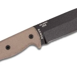 All Knife Brands ESEE 5 Partially Serrated Edge, Tan Micarta Handles, Black Sheath ESEE-5S-E