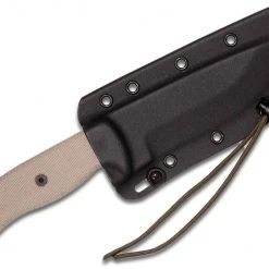 All Knife Brands ESEE 5 Partially Serrated Edge, Tan Micarta Handles, Black Sheath ESEE-5S-E