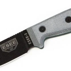 ESEE Knives 3P Plain Edge, Coyote Brown Sheath, Clip Plate (USA)
