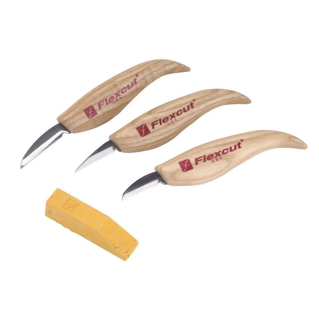 Flexcut Knives Flexcut 3-Knife Starter Set KN500 (USA) 4 Flexcut Knives Flexcut 3-Knife Starter Set KN500 (USA)
