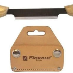 Flexcut KN25 3" Draw Knife With Leather Sheath (USA)
