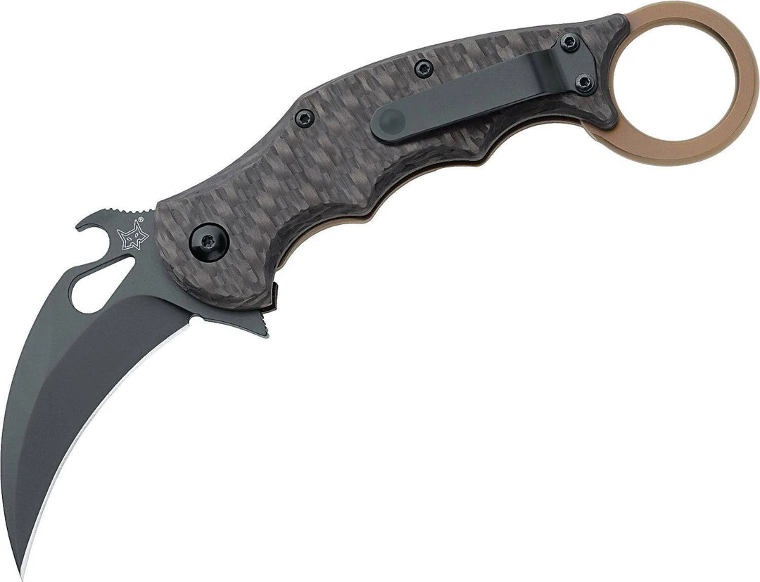 FOX KNIVES Fox 01FX122 FX-599TIC Folding Karambit 2.55" ELMAX Carbon Fiber 3 FOX KNIVES Fox 01FX122 FX-599TIC Folding Karambit 2.55" ELMAX Carbon Fiber