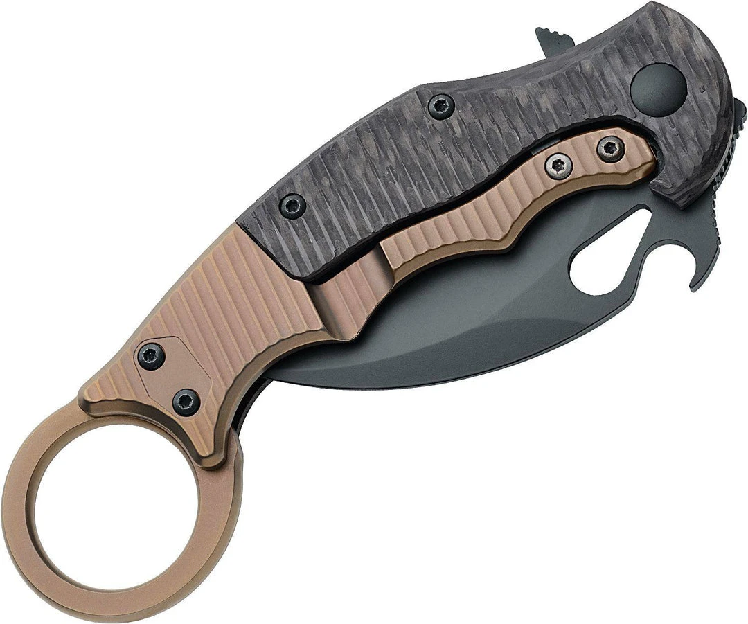FOX KNIVES Fox 01FX122 FX-599TIC Folding Karambit 2.55" ELMAX Carbon Fiber 4 FOX KNIVES Fox 01FX122 FX-599TIC Folding Karambit 2.55" ELMAX Carbon Fiber