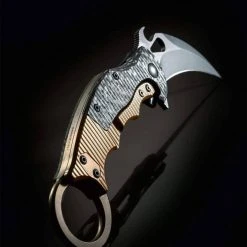 FOX KNIVES Fox FKMD FX-599TIC 01FX122 Folding Karambit 2.55" ELMAX Carbon Fiber/Titanium Handles 8 FOX KNIVES Fox FKMD FX-599TIC 01FX122 Folding Karambit 2.55