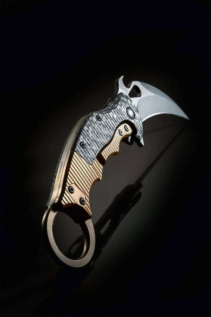 FOX KNIVES Fox FKMD FX-599TIC 01FX122 Folding Karambit 2.55" ELMAX Carbon Fiber/Titanium Handles 5 FOX KNIVES Fox FKMD FX-599TIC 01FX122 Folding Karambit 2.55" ELMAX Carbon Fiber/Titanium Handles