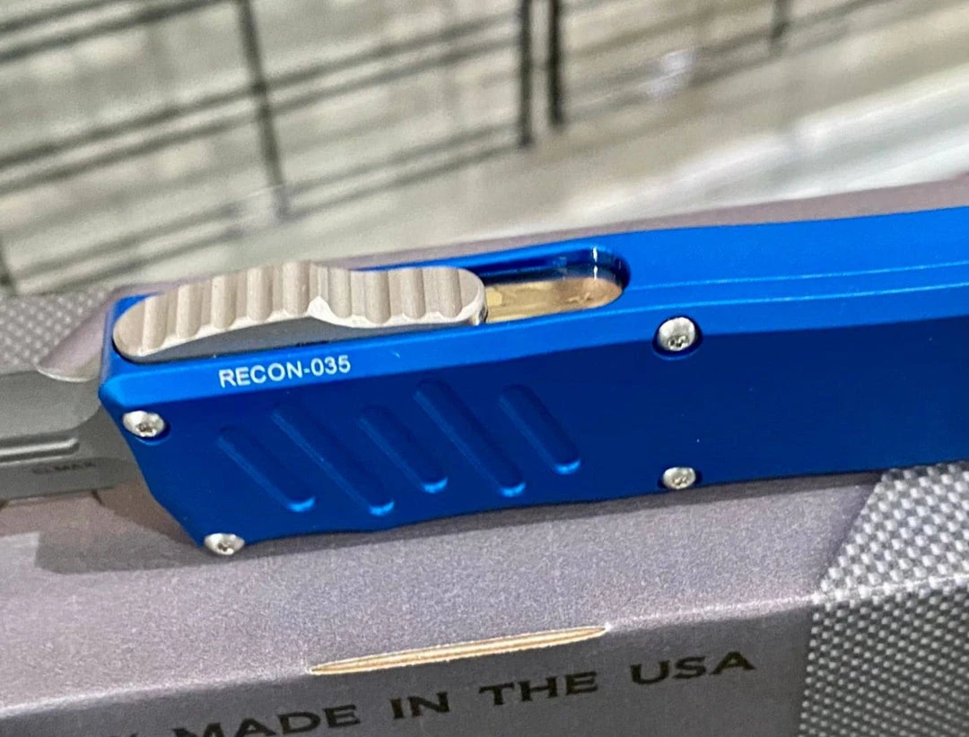 Guardian Tactical RECON-035 94531 Blue Auto Knife 3.3" Dagger Stonewash 6 Guardian Tactical RECON-035 94531 Blue Auto Knife 3.3" Dagger Stonewash