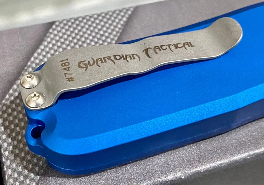 Guardian Tactical RECON-035 94531 Blue Auto Knife 3.3" Dagger Stonewash 7 Guardian Tactical RECON-035 94531 Blue Auto Knife 3.3" Dagger Stonewash