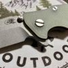RICK HINDERER All Knife Brands Hinderer Eklipse Harpoon Spanto Knife Working Finish Blue/Translucent Green G10 3.5"