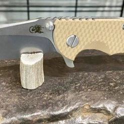 RICK HINDERER All Knife Brands Hinderer XM-18 3.5″ Recurve Stonewash FDE G10