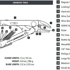 Leatherman Crunch Multitool Pliers & Pin Vise, Stainless Steel (USA) 19 Leatherman Crunch Multitool Pliers & Pin Vise, Stainless Steel (USA)