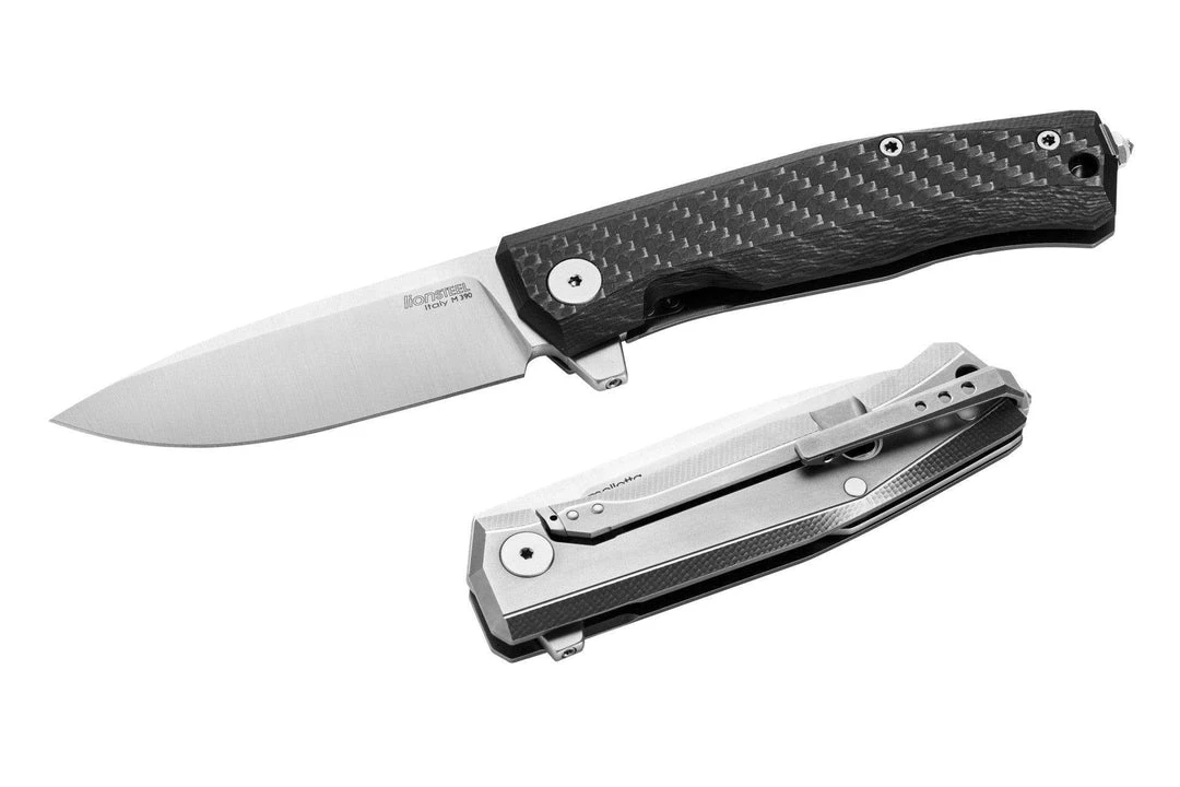 LionSteel Knives LionSteel MT01 CF Myto Flipper Knife 3.27" Carbon Fiber And Titanium Handles 3 LionSteel Knives LionSteel MT01 CF Myto Flipper Knife 3.27" Carbon Fiber And Titanium Handles
