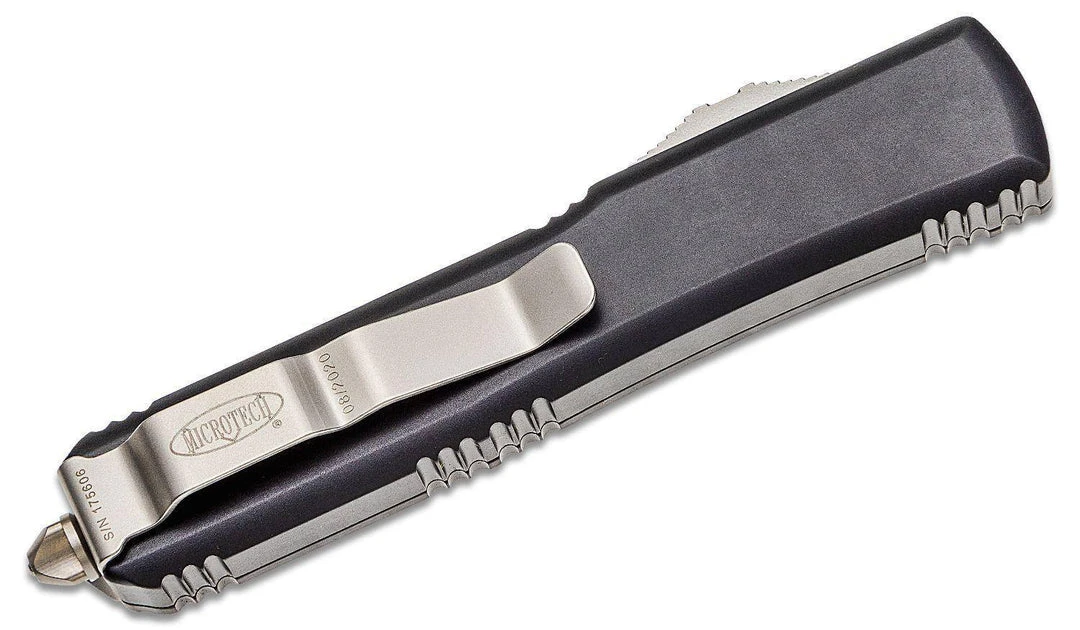 Microtech 121-10 Ultratech Auto S/E Knife 3.46" Stonewashed Plain Blade, Black Aluminum Handles All Knife Brands 5 Microtech 121-10 Ultratech Auto S/E Knife 3.46" Stonewashed Plain Blade, Black Aluminum Handles All Knife Brands