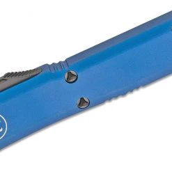 All Knife Brands Microtech 122-1BL Ultratech Auto OTF 3.46" Black D/E Blue Handles