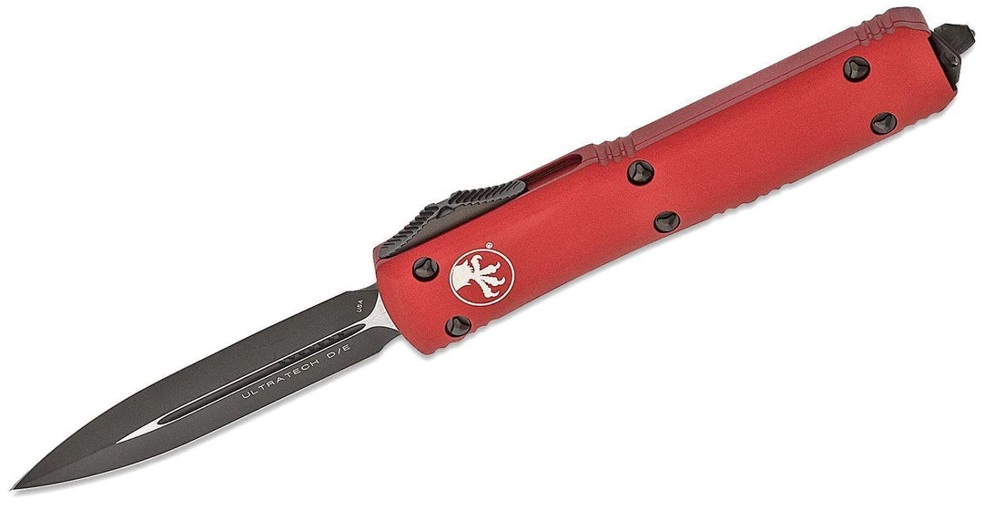 All Knife Brands Microtech 122-1RD Ultratech Auto OTF Knife 3.46" Double Edge Red Handle 3 All Knife Brands Microtech 122-1RD Ultratech Auto OTF Knife 3.46" Double Edge Red Handle