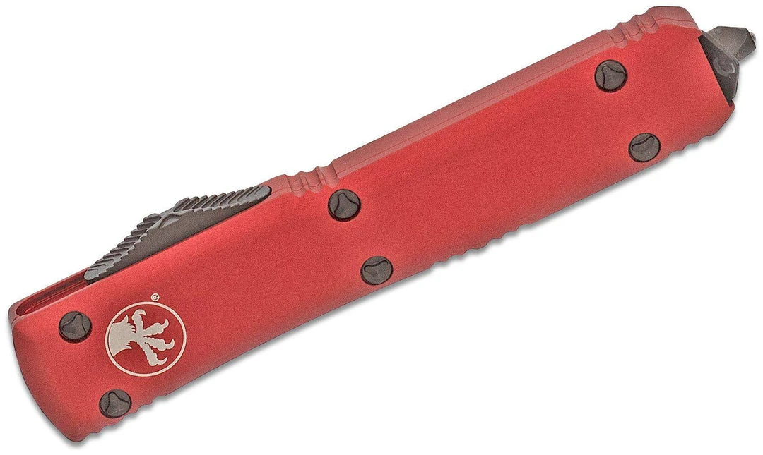 All Knife Brands Microtech 122-1RD Ultratech Auto OTF Knife 3.46" Double Edge Red Handle 4 All Knife Brands Microtech 122-1RD Ultratech Auto OTF Knife 3.46" Double Edge Red Handle