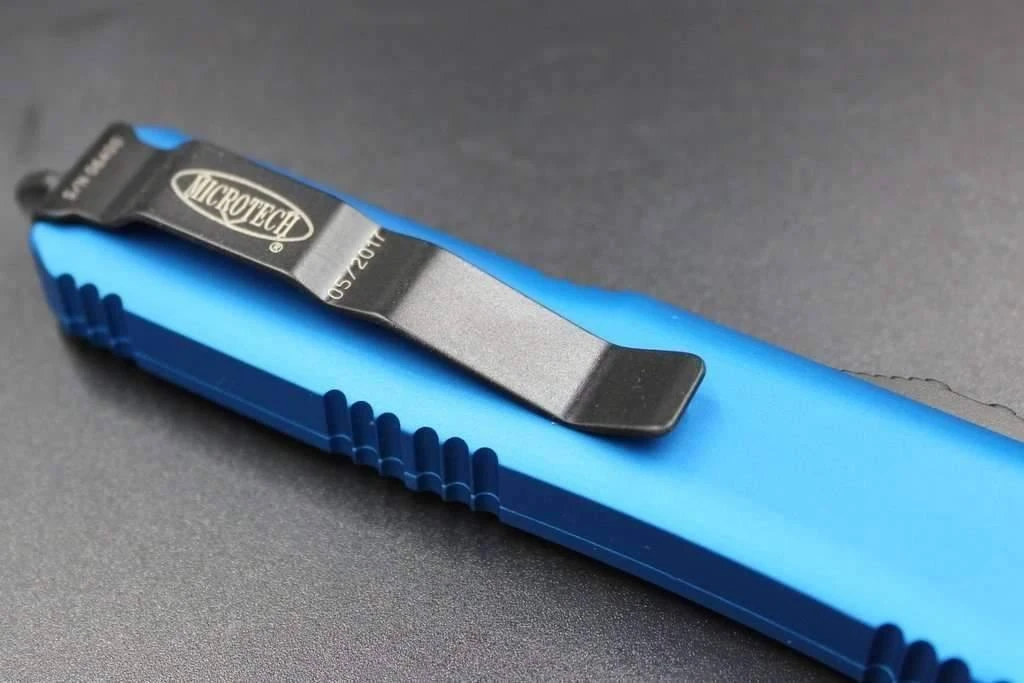 All Knife Brands Microtech 231-1BL UTX-85 S/E Blue Handle Black Blade 4 All Knife Brands Microtech 231-1BL UTX-85 S/E Blue Handle Black Blade