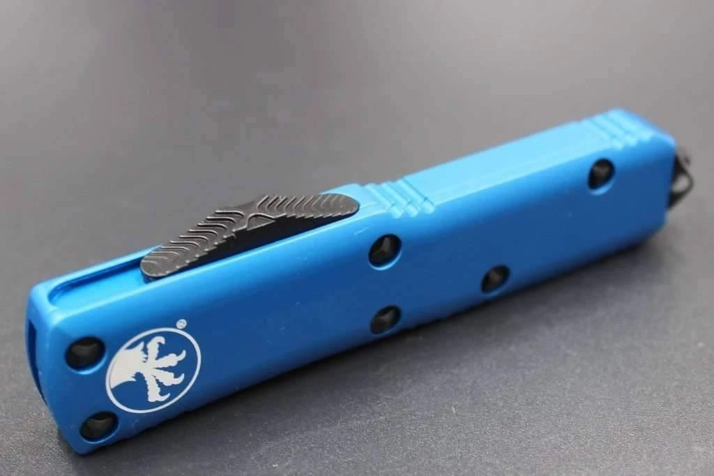 All Knife Brands Microtech 231-1BL UTX-85 S/E Blue Handle Black Blade 5 All Knife Brands Microtech 231-1BL UTX-85 S/E Blue Handle Black Blade