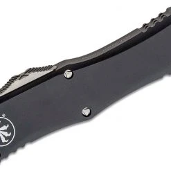 Microtech 702-12 Hera OTF Auto Knife 3.125" Stonewashed Plain/Serrated D/E
