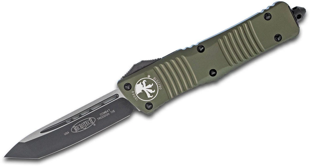 Microtech Combat Troodon Tanto OTF Auto Knife Green (3.8" Black) 144-1 OD All Knife Brands 3 Microtech Combat Troodon Tanto OTF Auto Knife Green (3.8" Black) 144-1 OD All Knife Brands