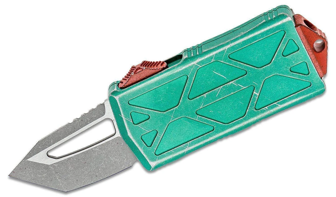 Microtech Exocet Bounty Hunter OTF AUTO Knife 1.98" Apocalyptic Tanto Blade, Green Apoc 3 Microtech Exocet Bounty Hunter OTF AUTO Knife 1.98" Apocalyptic Tanto Blade, Green Apoc