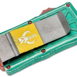 Microtech Exocet Bounty Hunter OTF AUTO Knife 1.98" Apocalyptic Tanto Blade, Green Apoc 10 Microtech Exocet Bounty Hunter OTF AUTO Knife 1.98